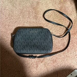 Michael Kors Charcoal Logo Crossbody Bag